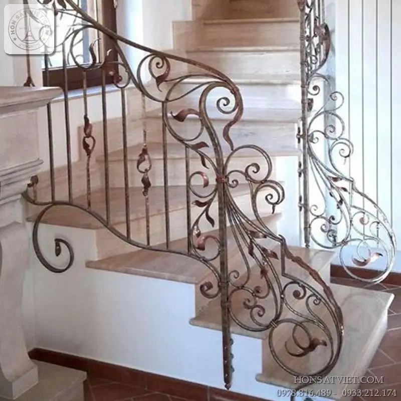 Lan Can Cầu Thang Sắt LC002 Hoa Văn - Sự Tinh Xảo Trong Từng Chi Tiết Lan Can Cầu Thang Sắt LC002 Hoa Văn - Sự Tinh Xảo Trong Từng Chi Tiết