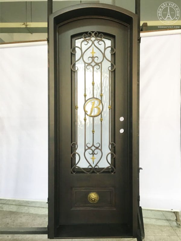Cửa 1 cánh kết hợp phụ kiện sắt mỹ thuật Cửa 1 cánh kết hợp phụ kiện sắt mỹ thuật