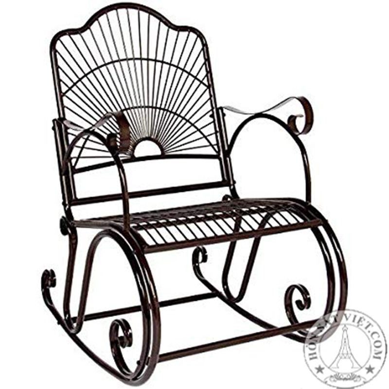 Ghế sắt hoa văn đung đưa thư giãn 