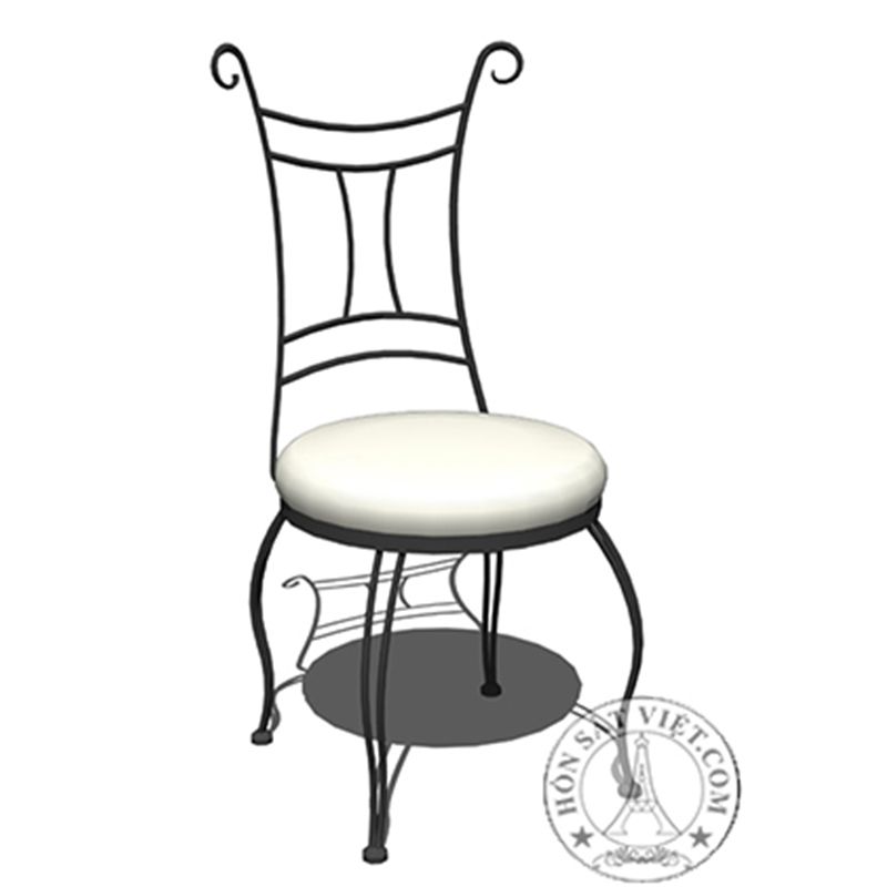 Ghế sắt nghệ thuật hoa văn độc đáo