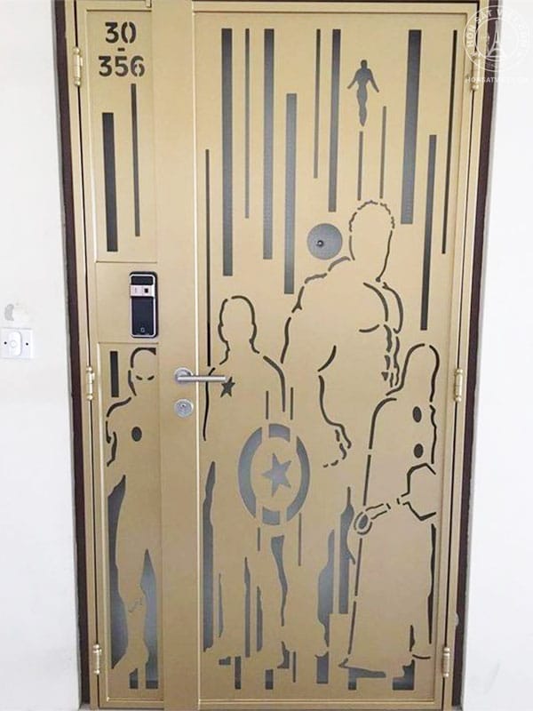 Cửa sắt sơn tĩnh điện màu đồng Cửa sắt sơn tĩnh điện màu đồng