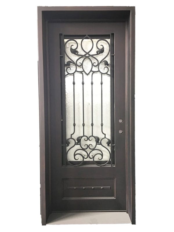 Cửa một cánh sử dụng sắt đặc uốn tạo hình Cửa một cánh sử dụng sắt đặc uốn tạo hình