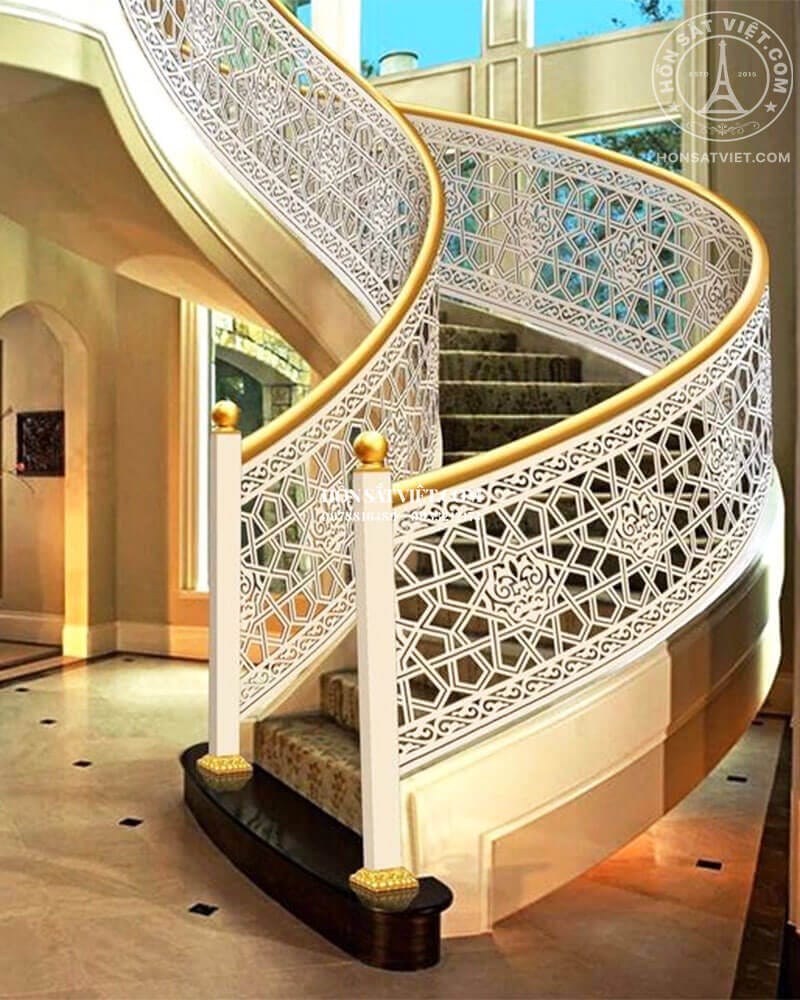 Lan can cầu thang showroom