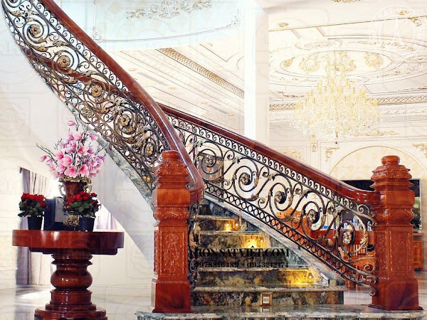 Mẫu lan can cầu thang sắt mỹ thuật được ưa chuộng Mẫu lan can cầu thang sắt mỹ thuật được ưa chuộng