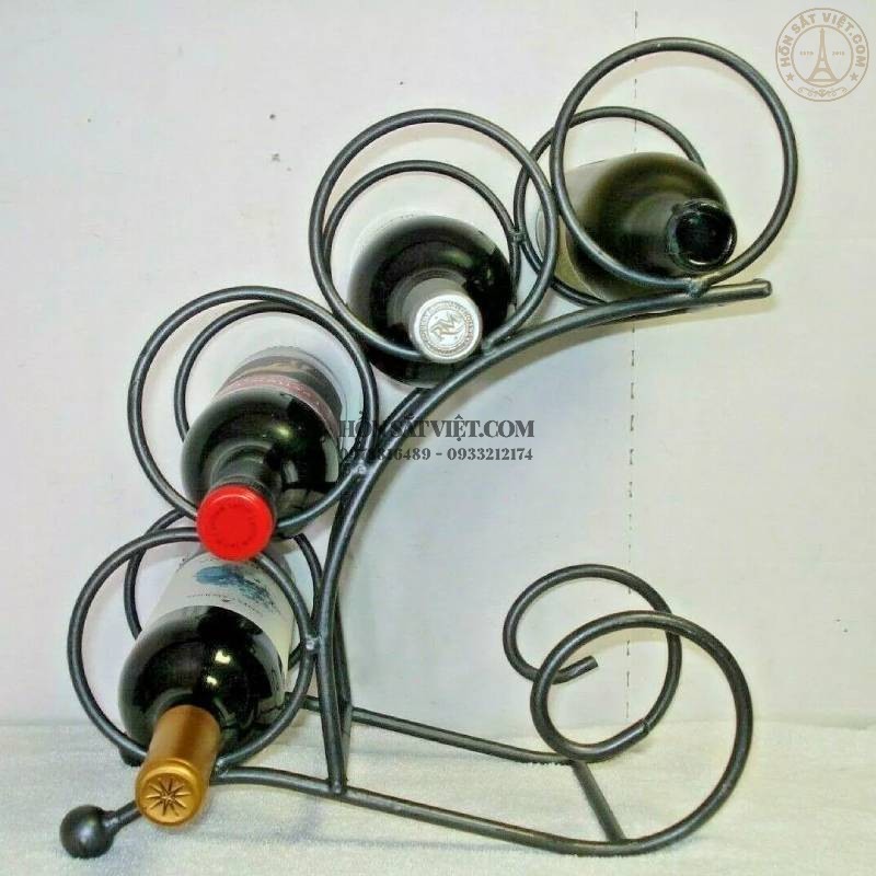 Kệ rượu vang bằng sắt mỹ thuật họa tiết hoa văn tinh xảo Kệ rượu vang bằng sắt mỹ thuật họa tiết hoa văn tinh xảo