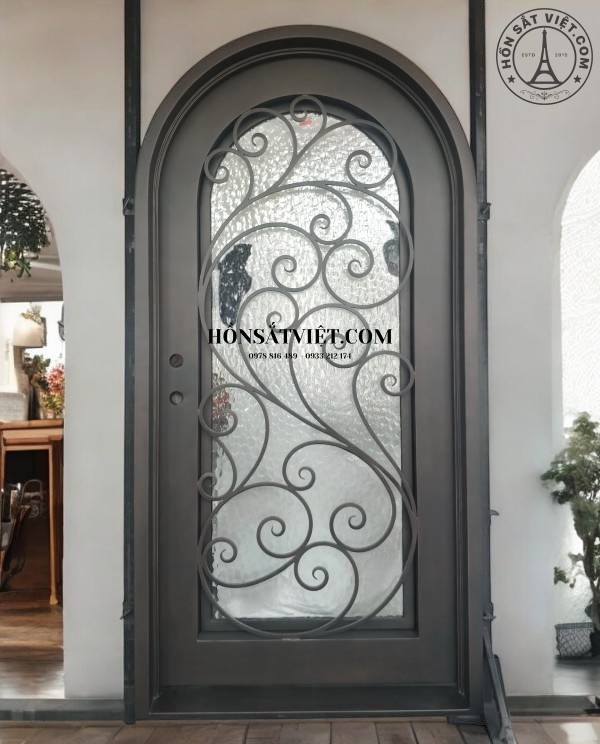 Cửa Sắt 1 Cánh Uốn Hoa Văn Đẹp Mắt, Sang Trọng Cửa Sắt 1 Cánh Uốn Hoa Văn Đẹp Mắt, Sang Trọng