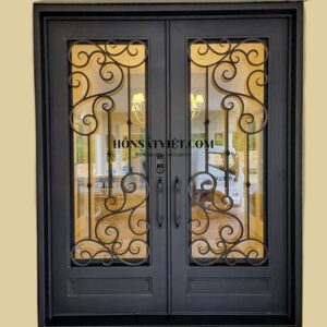 Cửa Sắt 2 Cánh TD2106 Hoa Văn Sắt Nghệ Thuật