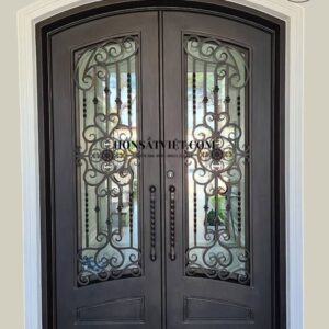 Cửa Sắt 2 Cánh TD2108 Kết Hợp Kính Tại Đồng Nai