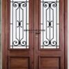 Cửa Sắt 2 Cánh TD2116 Giả Gỗ Hiện Đại