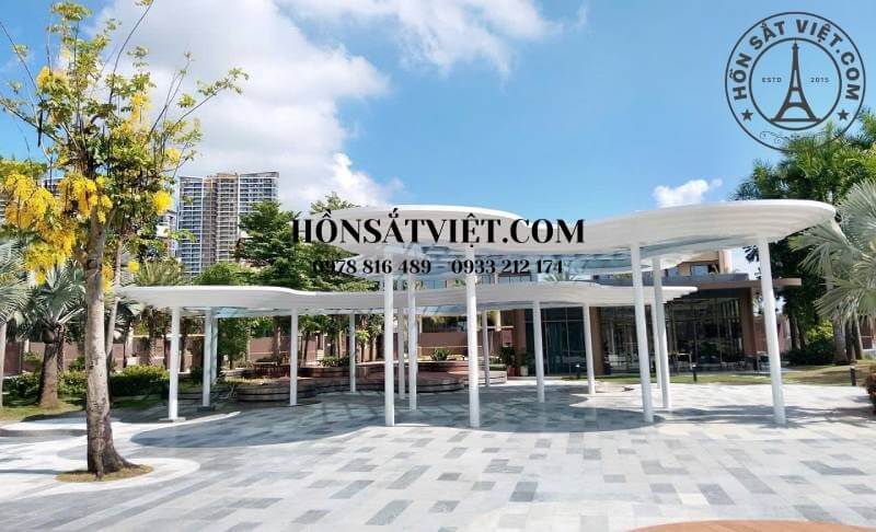 Hình ảnh mái vòm độc đáo được thi công tại khu dân cư Phước Thiện, Quận 9