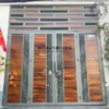 Cổng nhà hiện đại MG5312 kết hợp gỗ ngoài trời bền bỉ