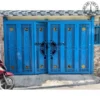 Cổng Nhà Hiện Đại MG5345 Nhà Phố Màu Xanh Độc Đáo