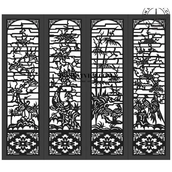 Cổng sắt CNC CNC3705 hoa văn độc đáo Cổng sắt CNC CNC3705 hoa văn độc đáo