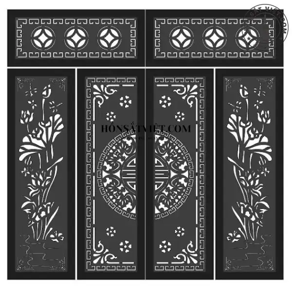 Cổng sắt CNC CNC3713 hiện đại cho biệt thự Cổng sắt CNC CNC3713 hiện đại cho biệt thự