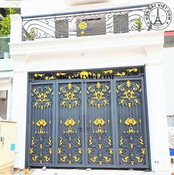 Cổng sắt mỹ thuật 4 cánh ARG4600 kiểu dáng độc đáo Cổng sắt mỹ thuật 4 cánh ARG4600 kiểu dáng độc đáo
