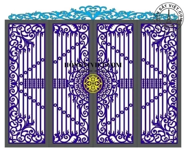 Cửa cổng sắt CNC CNC3707 hiện đại cao cấp Cửa cổng sắt CNC CNC3707 hiện đại cao cấp