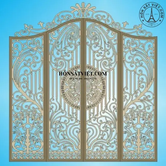 Cửa cổng sắt CNC CNC3708 nghệ thuật sang trọng Cửa cổng sắt CNC CNC3708 nghệ thuật sang trọng