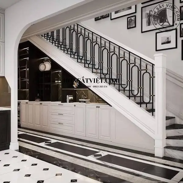 Lan Can Cầu Thang Sắt HR1400 Dạng Hình Học Sáng Tạo Lan Can Cầu Thang Sắt HR1400 Dạng Hình Học Sáng Tạo