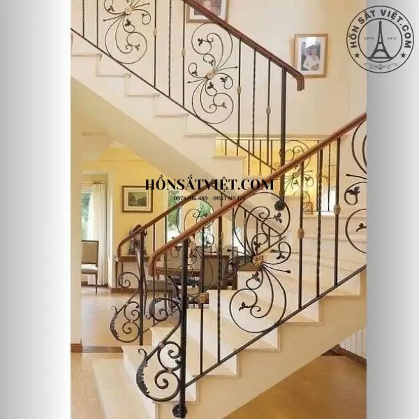 Lan Can Cầu Thang Sắt HR1427 Chữ S - Đường Cong Uyển Chuyển Và Mềm Mại Lan Can Cầu Thang Sắt HR1427 Chữ S - Đường Cong Uyển Chuyển Và Mềm Mại