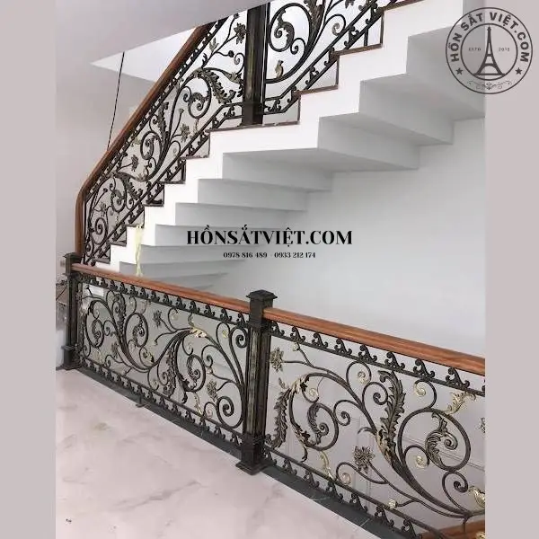 Lan Can Cầu Thang Sắt Nghệ Thuật HD1320LX Cho Biệt Thự