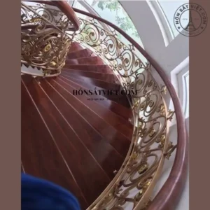 Lan Can Sắt Mỹ Thuật AWR5347 Màu Vàng Sang Trọng Và Đầy Quyền Lực