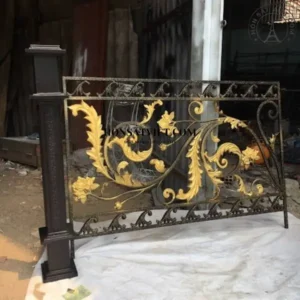 Lan Can Sắt Mỹ Thuật AWR5357 Sơn Màu Vàng Sang Trọng