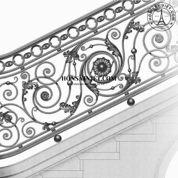 Lan Can Sắt Mỹ Thuật AWR5378 Kiến Trúc Cổ Điển Lan Can Sắt Mỹ Thuật AWR5378 Kiến Trúc Cổ Điển
