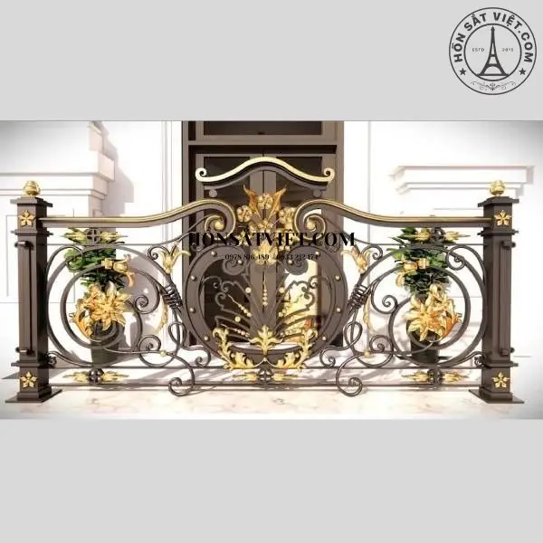 Lan Can Ban Công Sắt BR2802 Cho Biệt Thự Đẳng Cấp Lan Can Ban Công Sắt BR2802 Cho Biệt Thự Đẳng Cấp