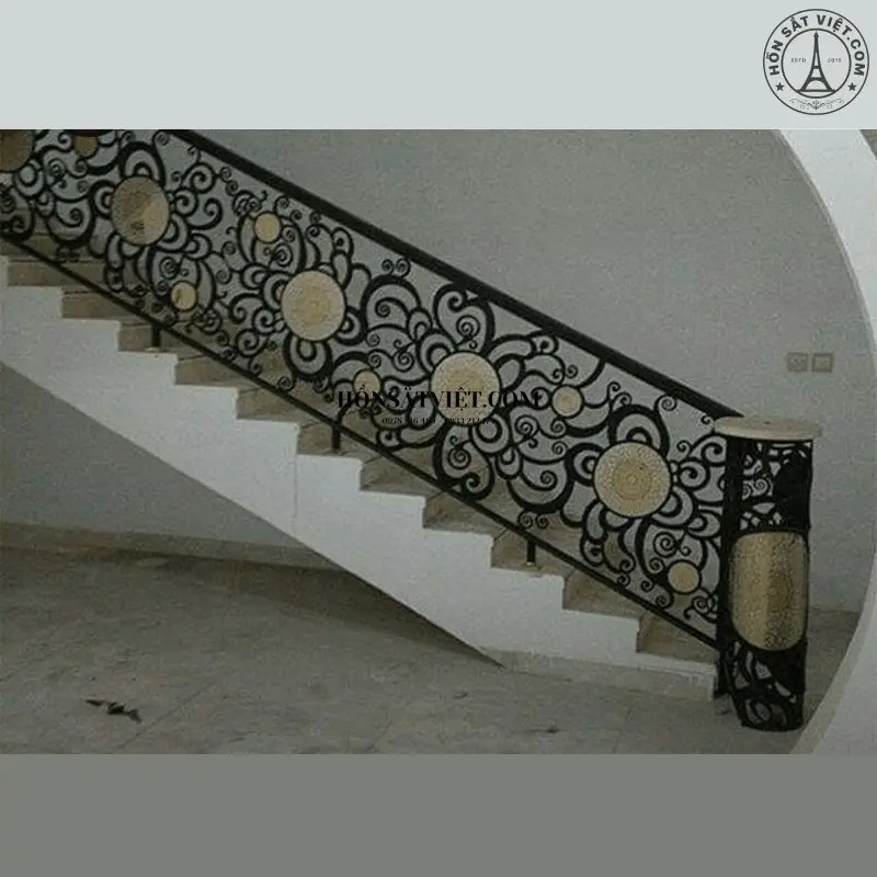 Lan can cầu thang CNC hiện đại, phù hợp với biệt thự