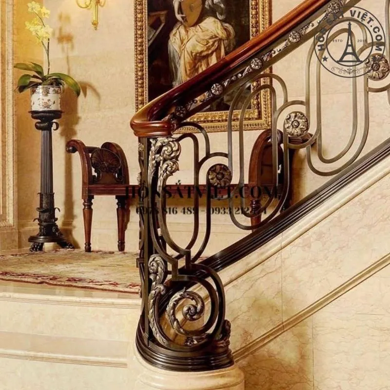 Trụ đề ba cầu thang đẹp, thiết kế sang trọng và bền chắc