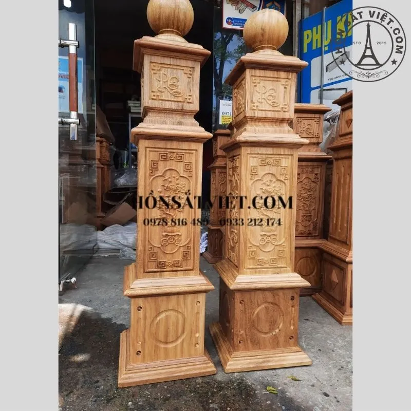 Trụ gỗ vuông được nhiều người yêu thích và lựa chọn